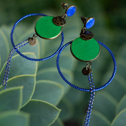 Boucles Azur  (Vert et Bleu)