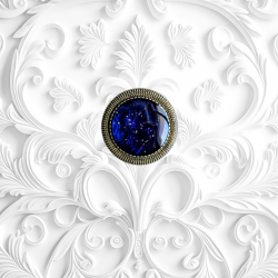 Broche Mélusine  (Bleu nuit)