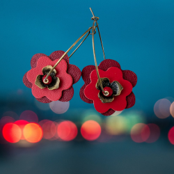 Boucles Fleur (Rouge)
