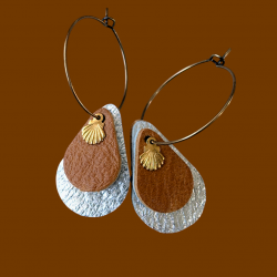 Boucles Naya  (Brun et Argent)