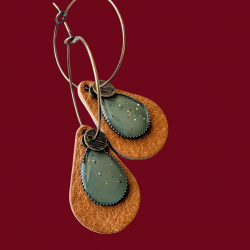 Boucles Gabie  (Camel et Kaki)