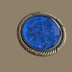 Broche Iliade  (Bleu nacré)